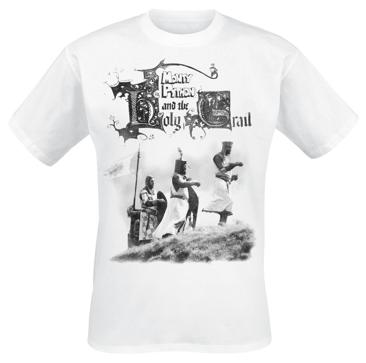 T-Shirt Manches courtes  de Monty Python - Holy Grail Knight Riders - S à 3XL - pour Homme - blanc - Monty Python