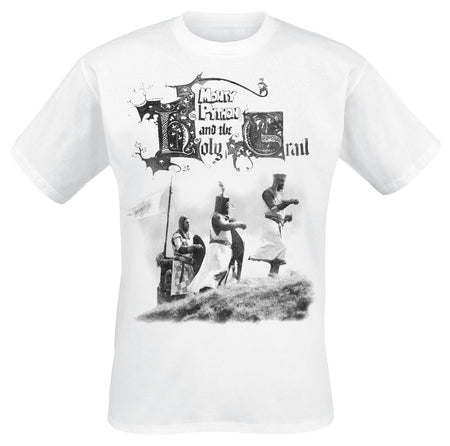 T-Shirt Manches courtes  de Monty Python - Holy Grail Knight Riders - S à 3XL - pour Homme - blanc - Monty Python