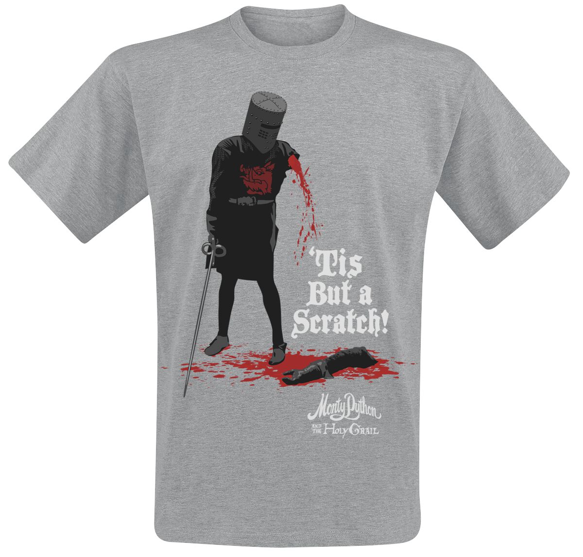 T-Shirt Manches courtes  de Monty Python - Tis But A Scratch - S à 5XL - pour Unisexe - gris - Monty Python