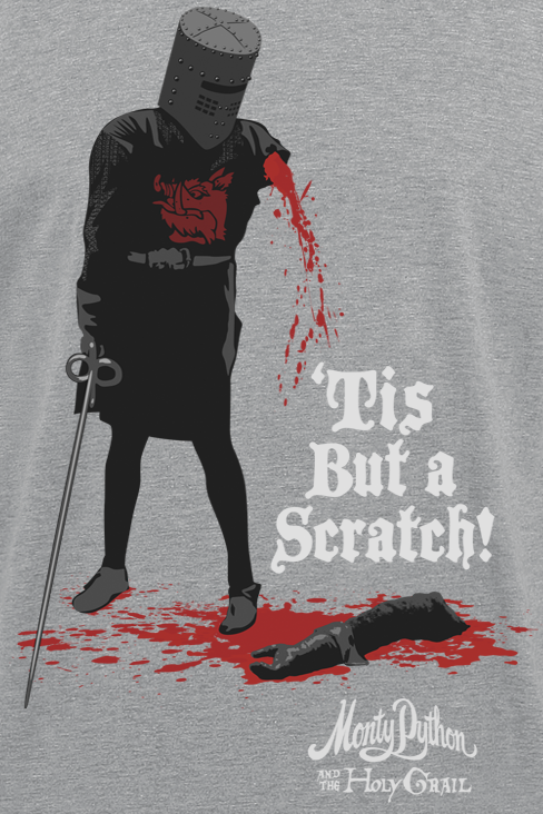 T-Shirt Manches courtes  de Monty Python - Tis But A Scratch - S à 5XL - pour Unisexe - gris - Monty Python - View 2