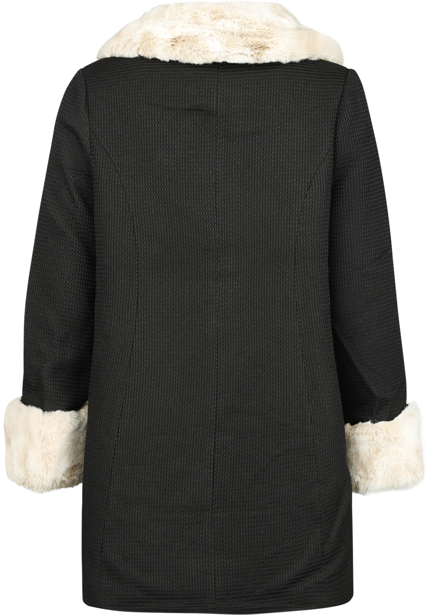 Manteaux Rockabilly de Hell Bunny - Faustine - Manteau - XS à L - pour Femme - noir/beige - hell bunny - View 2