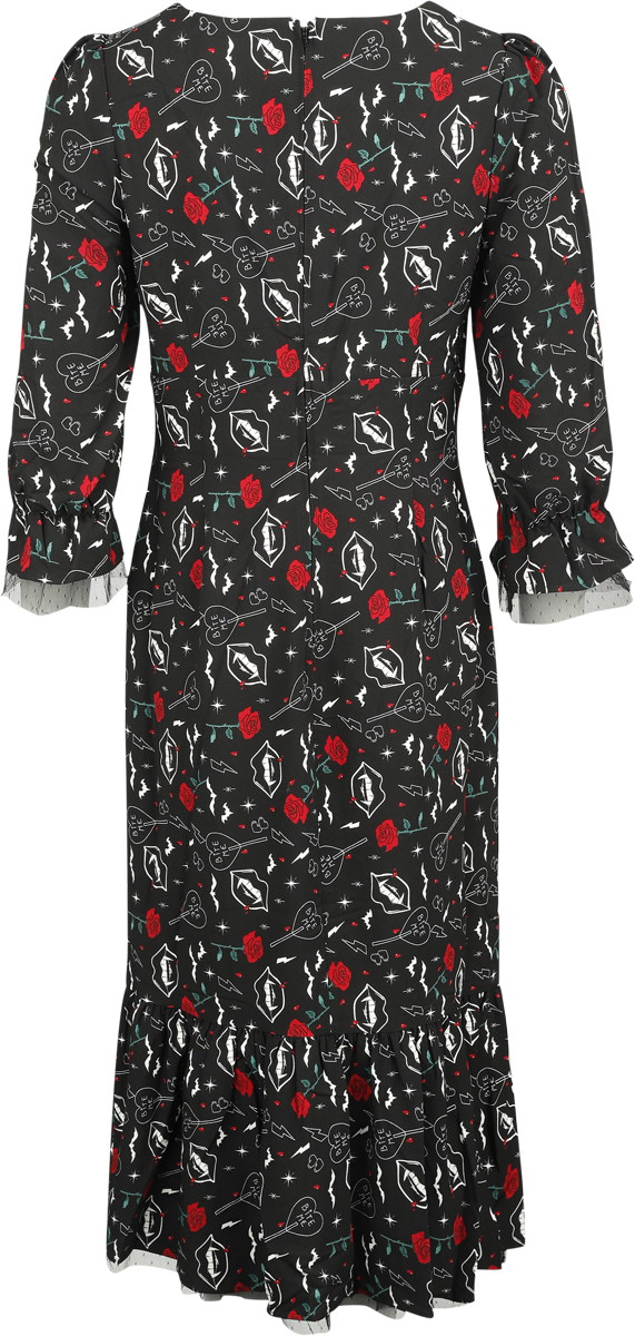 Robe longue Rockabilly de Hell Bunny - Lilth - Robe Longue - XS à M - pour Femme - multicolore - hell bunny - View 2