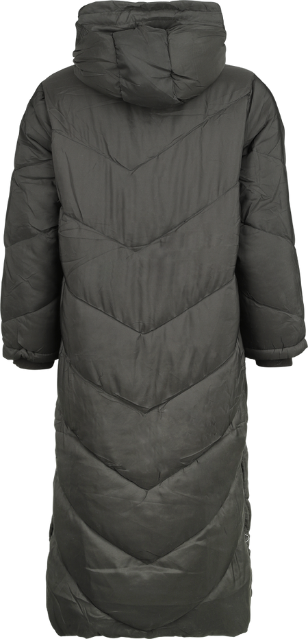 Manteaux Rockabilly de QED London - Manteau Matelassé Mi-Long - XS à M - pour Femme - noir - QED London - View 2