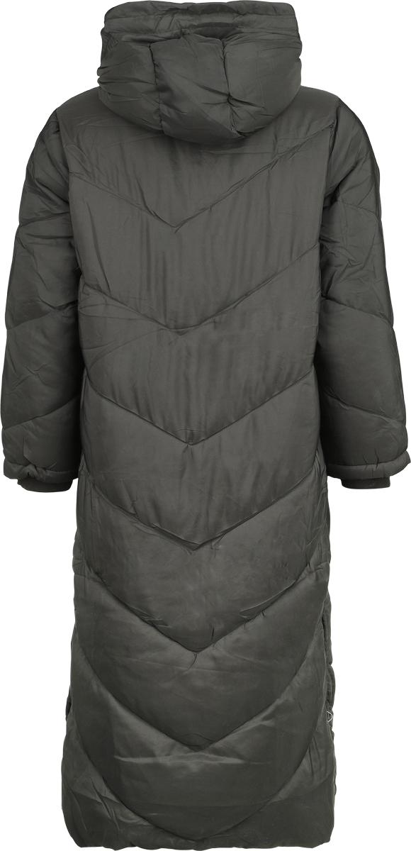 Manteaux Rockabilly de QED London - Manteau Matelassé Mi-Long - XS à M - pour Femme - noir - QED London - View 2