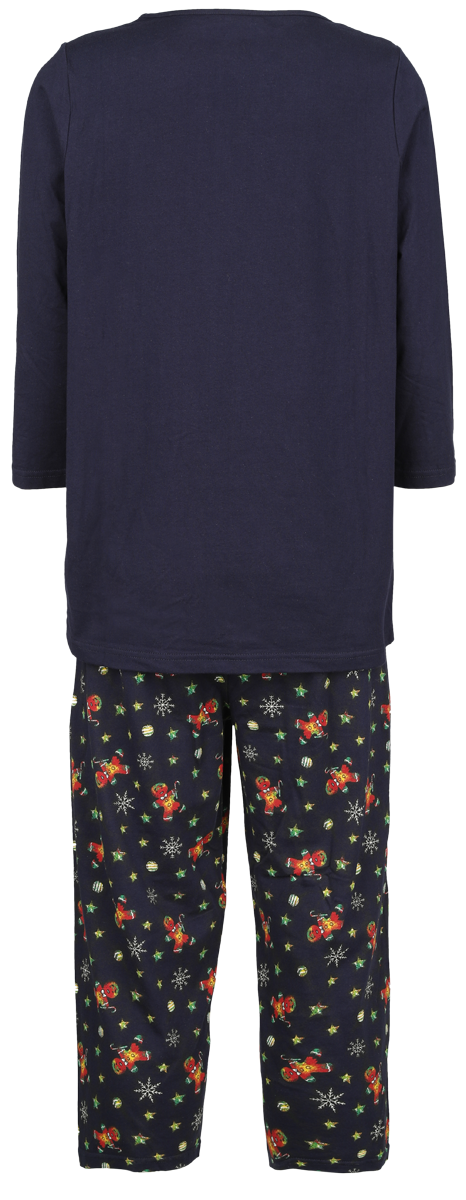 Pyjama  de Full Volume by EMP - Pyjama avec imprimé Bonhomme de Pain d'épices - S à XXL - pour Femme - bleu - Full Volume by EMP - View 2