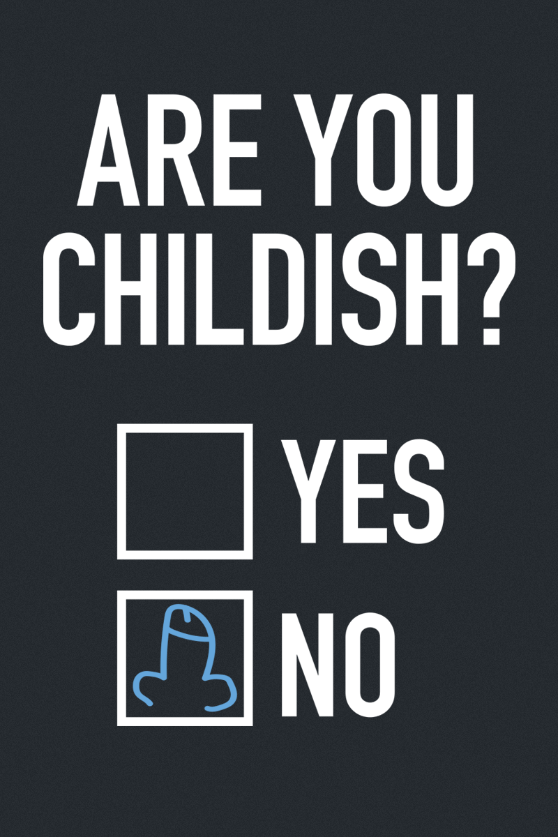 T-Shirt Manches courtes Fun de Slogans - Are You Childish - S à XXL - pour Homme - noir - Slogans - View 2