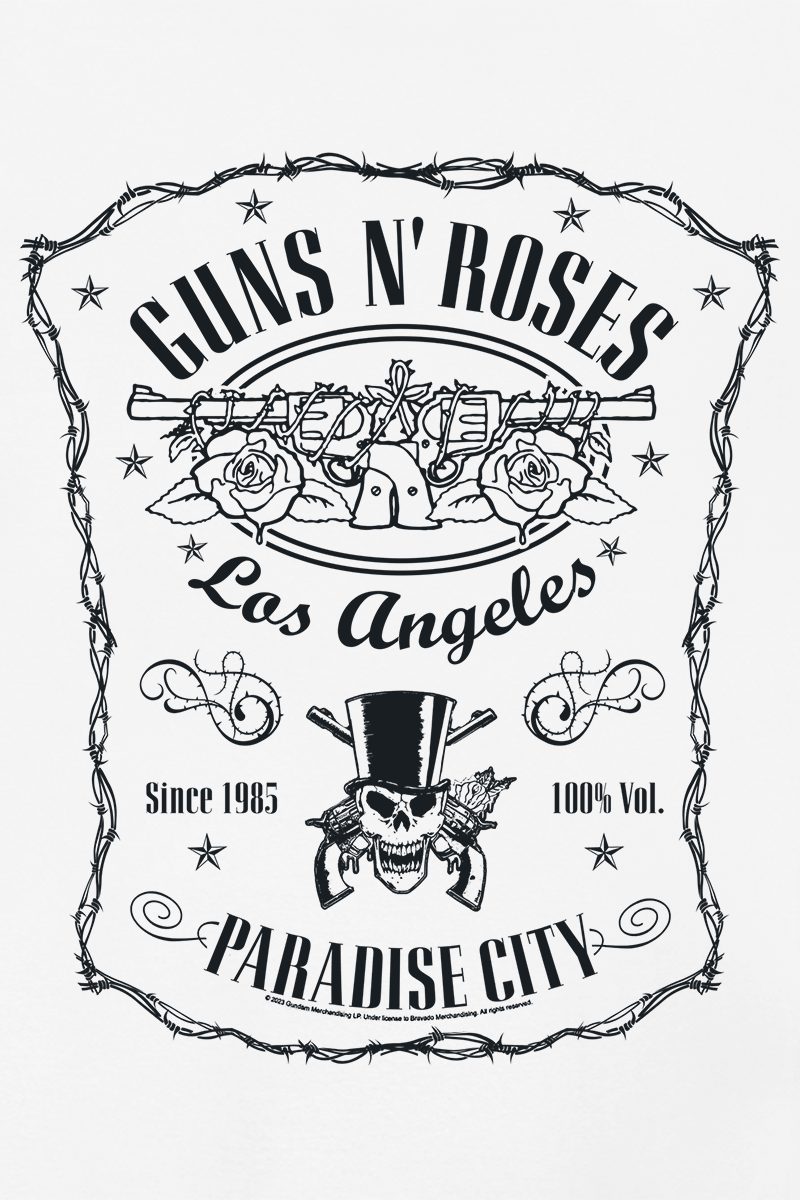 Débardeur  de Guns N' Roses - Étiquette Paradise City - S à XXL - pour Homme - blanc - Guns N' Roses - View 2