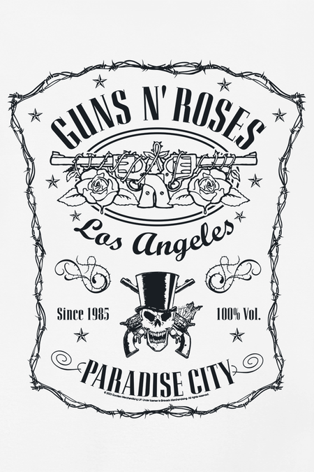 Débardeur  de Guns N' Roses - Étiquette Paradise City - S à XXL - pour Homme - blanc - Guns N' Roses - View 2