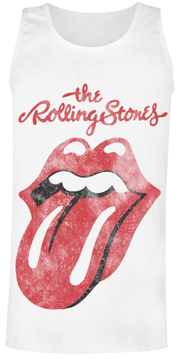 Débardeur  de The Rolling Stones - Langue Classique - S à L - pour Homme - blanc - The Rolling Stones