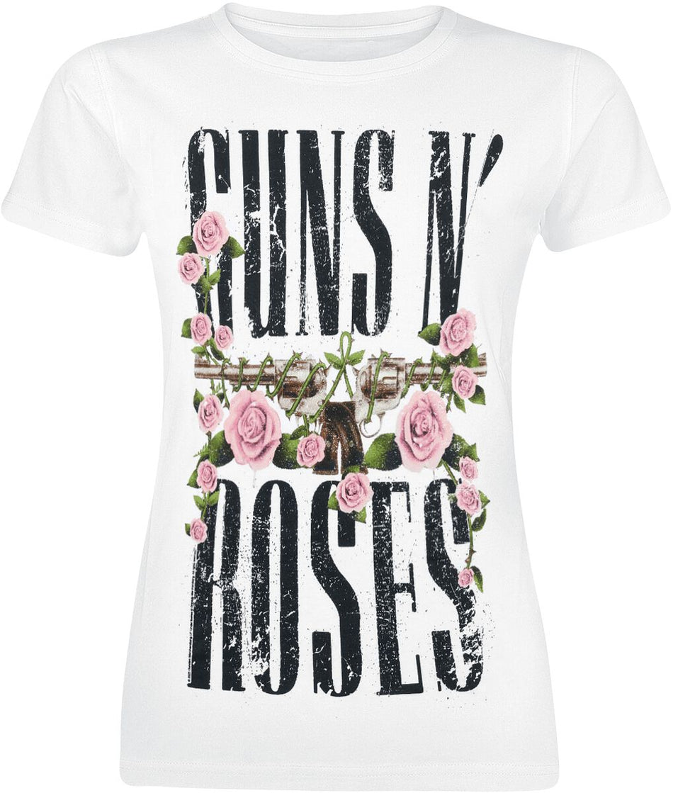 T-Shirt Manches courtes  de Guns N' Roses - Big Guns - S à XXL - pour Femme - blanc - Guns N' Roses
