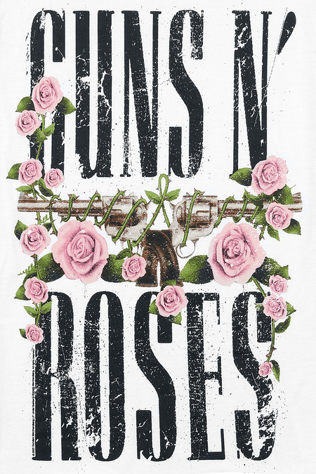 T-Shirt Manches courtes  de Guns N' Roses - Big Guns - S à XXL - pour Femme - blanc - Guns N' Roses - View 2