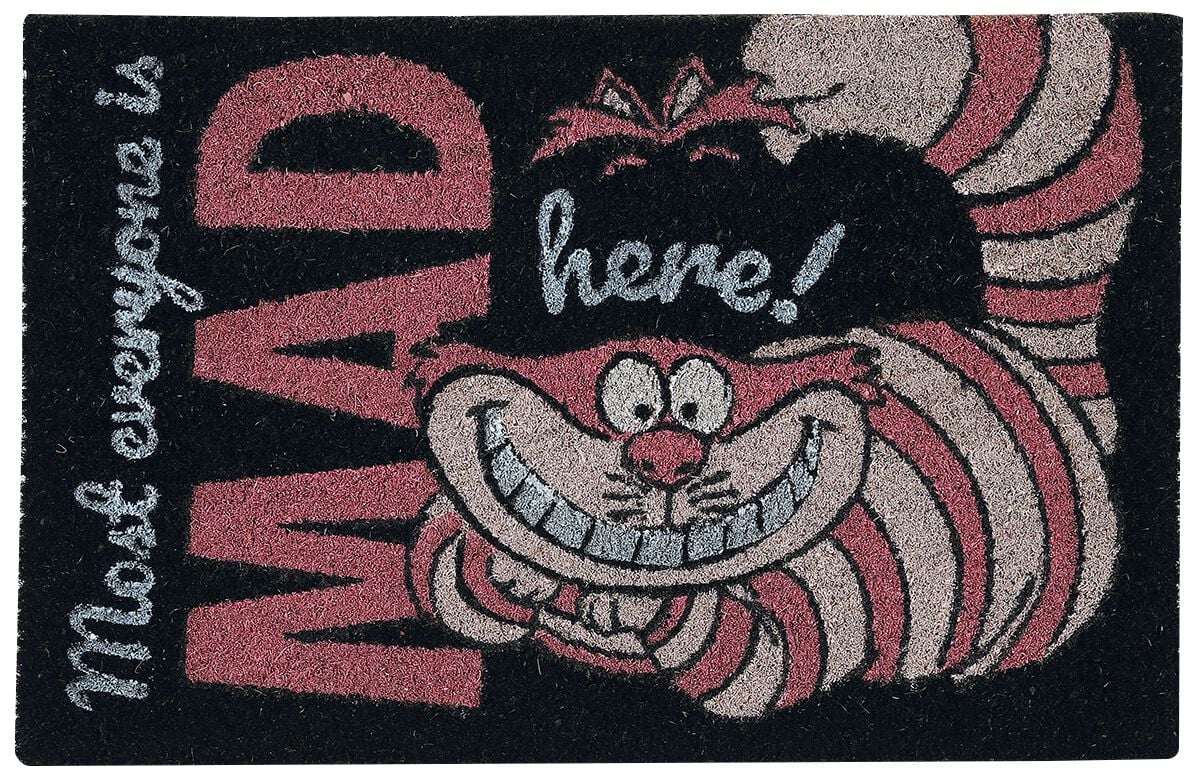 Paillasson Disney de Alice Au Pays Des Merveilles - We're All Mad Here - pour Indifférent - rose/noir - Alice Au Pays Des Merveilles