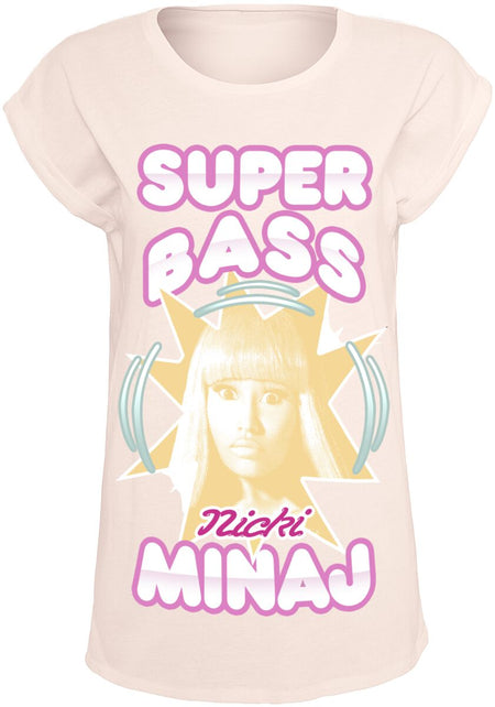 T-Shirt Manches courtes  de Nicki Minaj - Super Bass - S à XXL - pour Femme - rose clair - Nicki Minaj
