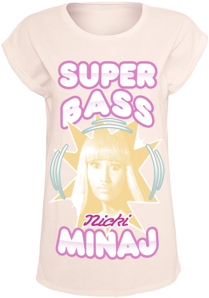 T-Shirt Manches courtes  de Nicki Minaj - Super Bass - S à XXL - pour Femme - rose clair - Nicki Minaj