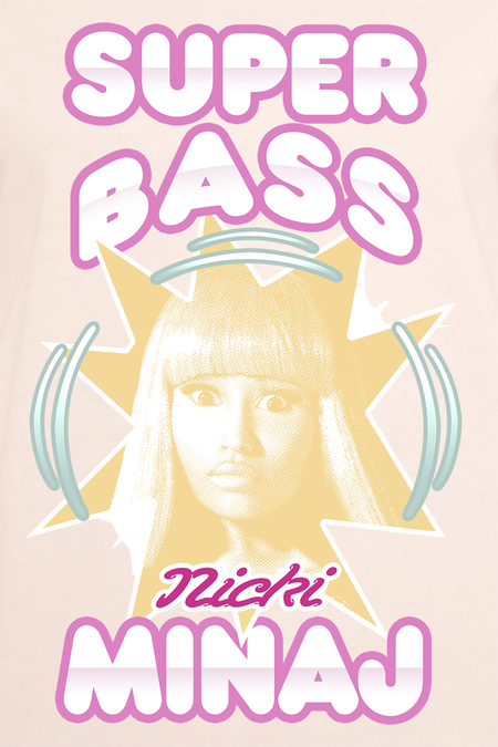 T-Shirt Manches courtes  de Nicki Minaj - Super Bass - S à XXL - pour Femme - rose clair - Nicki Minaj - View 2