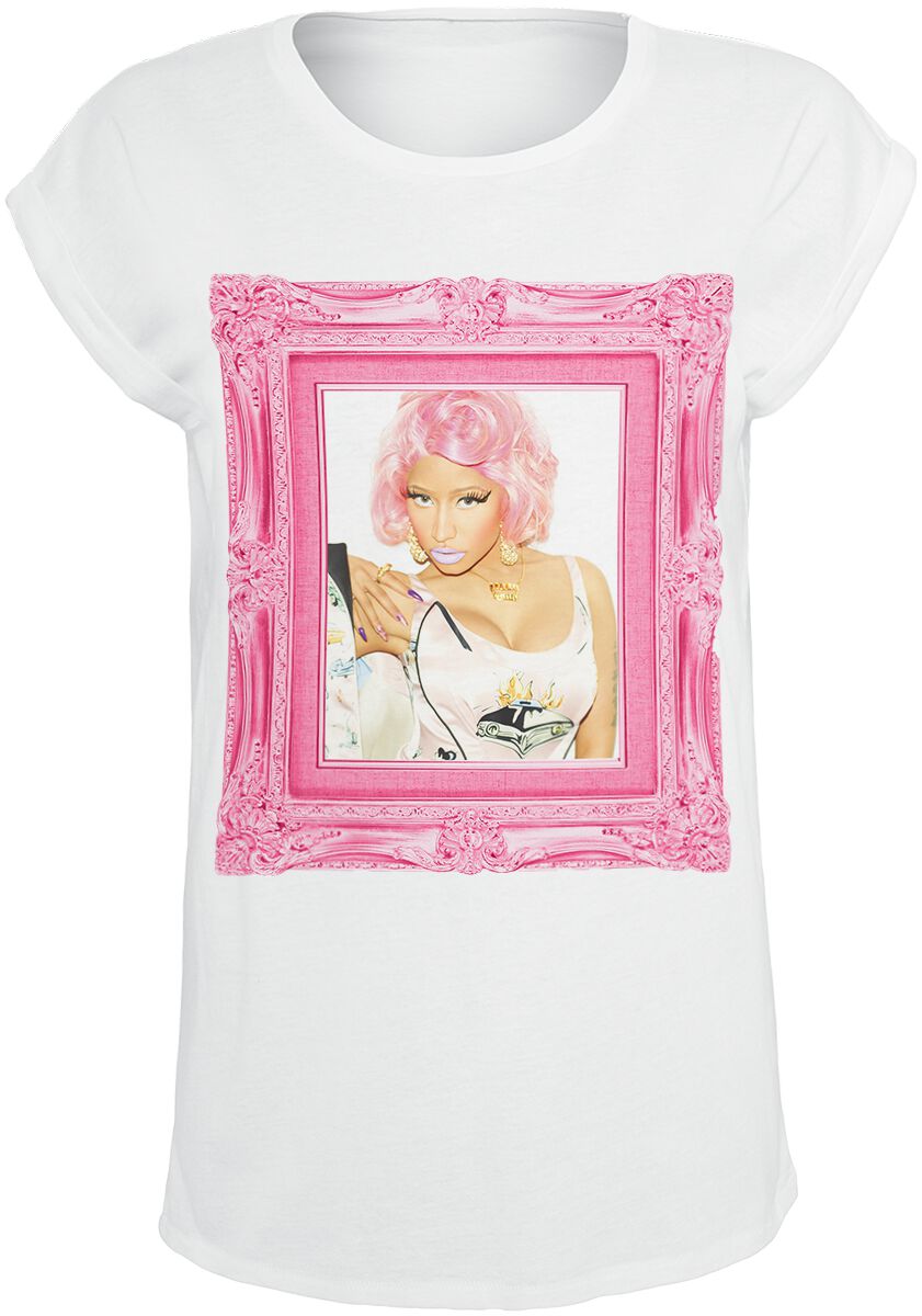 T-Shirt Manches courtes  de Nicki Minaj - Pink Baroque Frame - S à XXL - pour Femme - blanc - Nicki Minaj