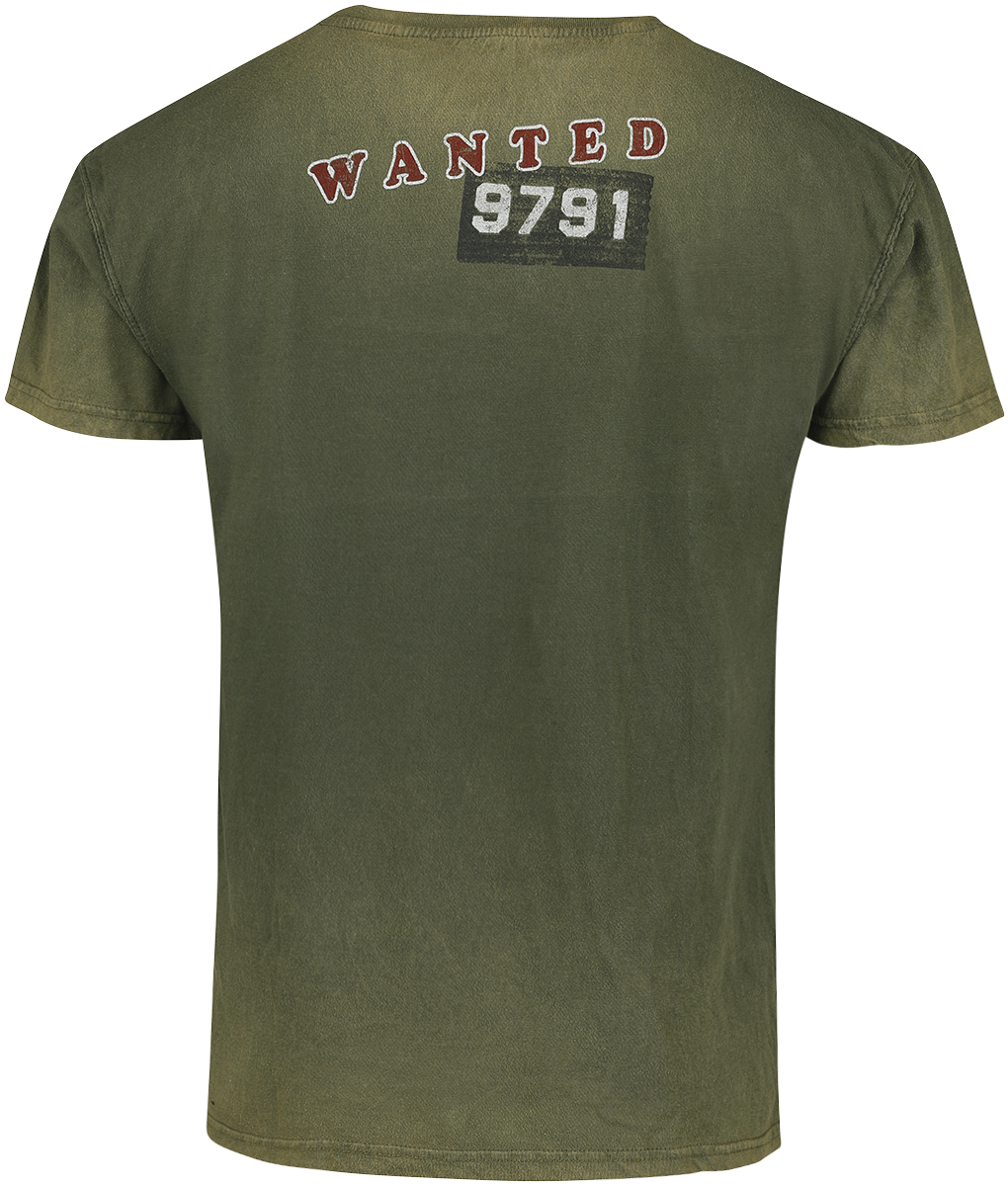 T-Shirt Manches courtes  de Looney Tunes - Wile E. Coyote - Wanted - S à XXL - pour Homme - vert - Looney Tunes - View 2