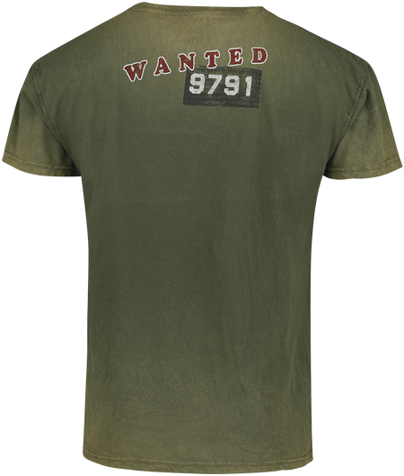 T-Shirt Manches courtes  de Looney Tunes - Wile E. Coyote - Wanted - S à XXL - pour Homme - vert - Looney Tunes - View 2