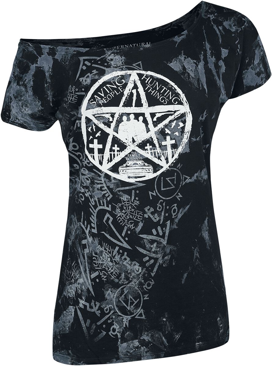 T-Shirt Manches courtes  de Supernatural - To Hell And Back - S à XXL - pour Femme - noir - Supernatural