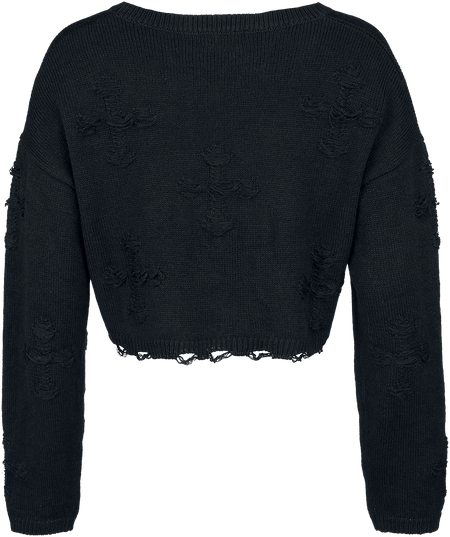 Pull tricoté  de Banned Alternative - Pull Onyx Bow - S à 4XL - pour Femme - noir - Banned Alternative - View 2