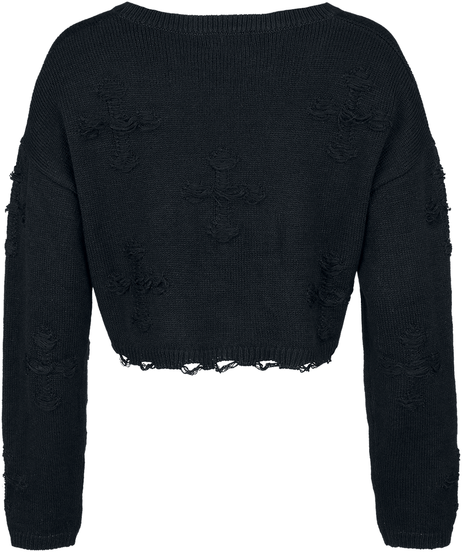 Pull tricoté  de Banned Alternative - Pull Onyx Bow - S à 4XL - pour Femme - noir - Banned Alternative - View 2