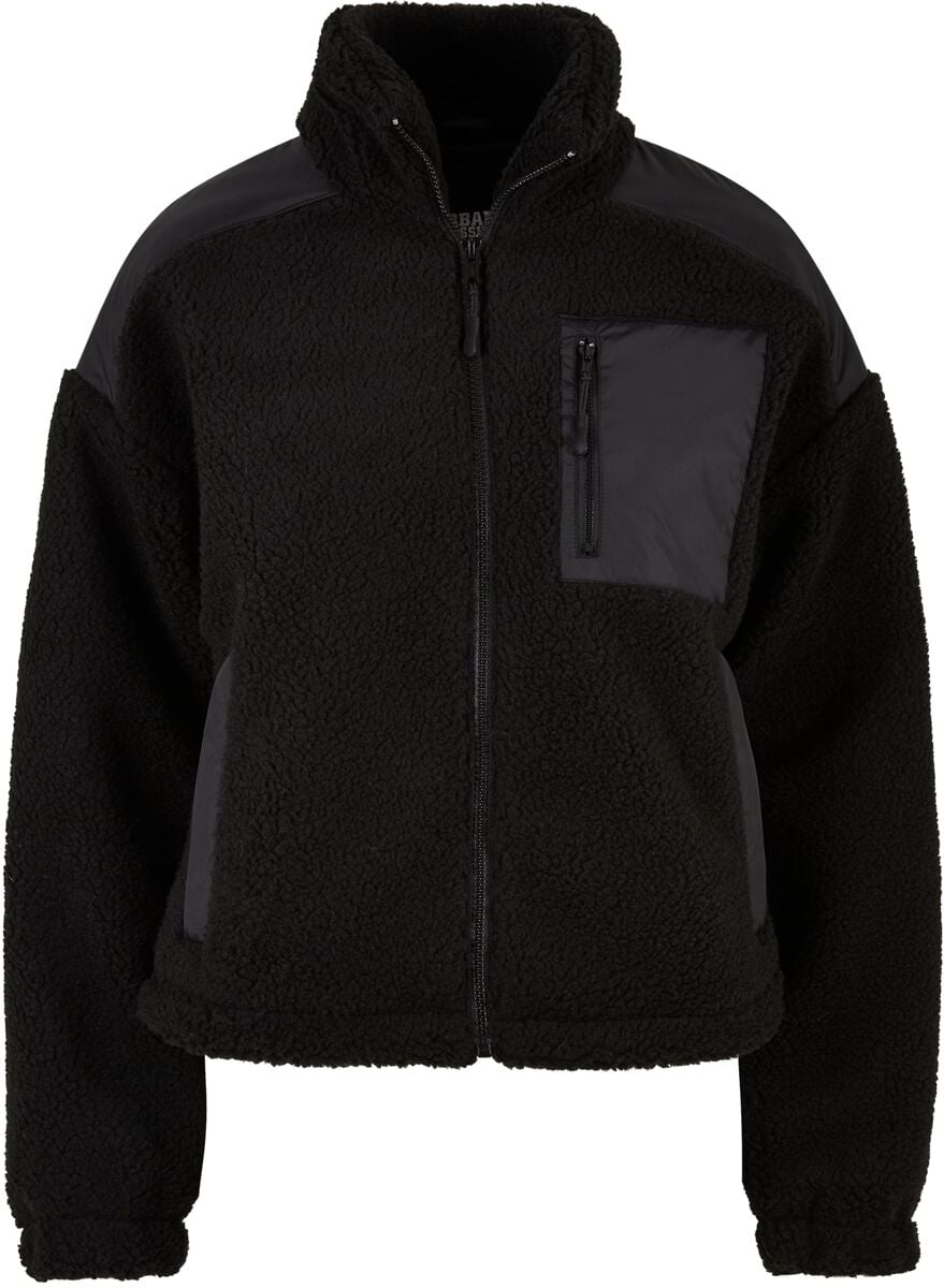 Veste mi-saison  de Urban Classics - Veste Mixée Sherpa - XS à 3XL - pour Femme - noir - Urban Classics