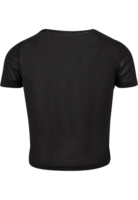 T-Shirt Manches courtes  de Urban Classics - T-shirt Court Mesh - L - pour Femme - noir - Urban Classics - View 2