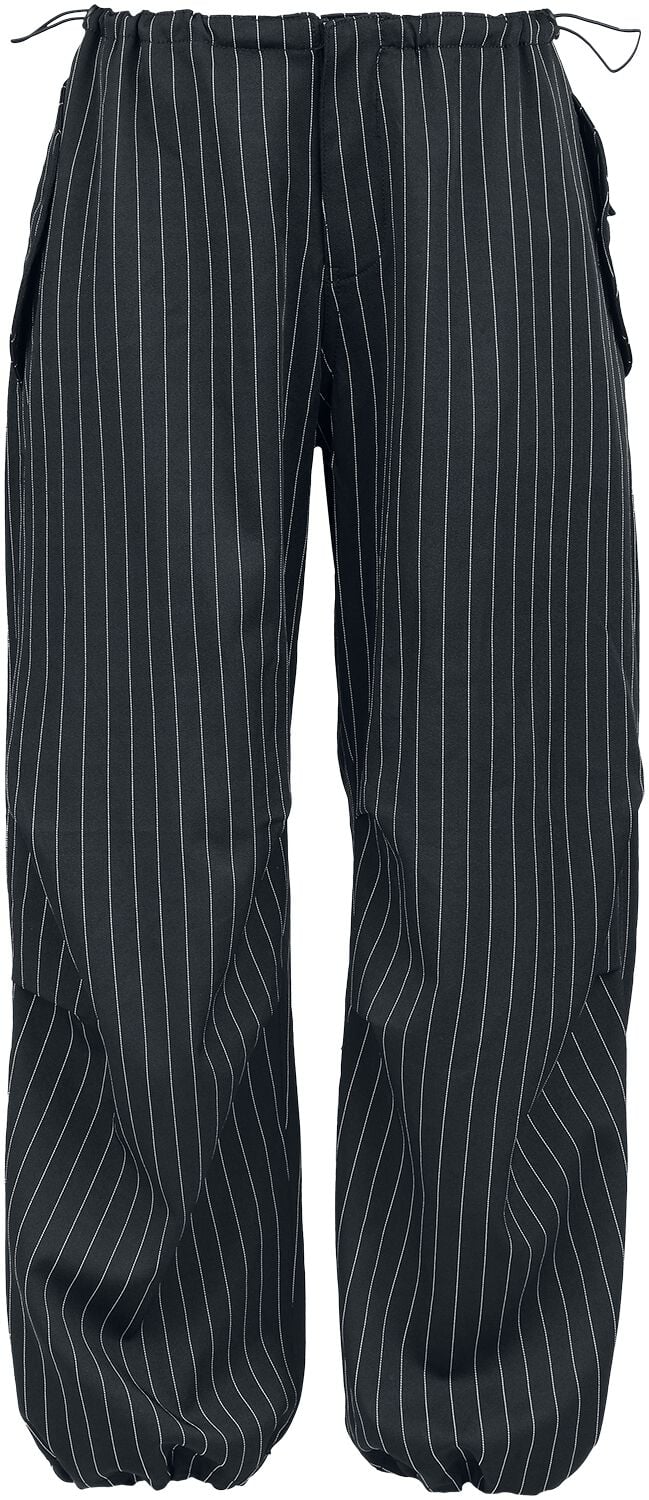 Pantalon en toile  de Banned Alternative - Pantalon Rayé Raven - XS à XXL - pour Femme - noir - Banned Alternative