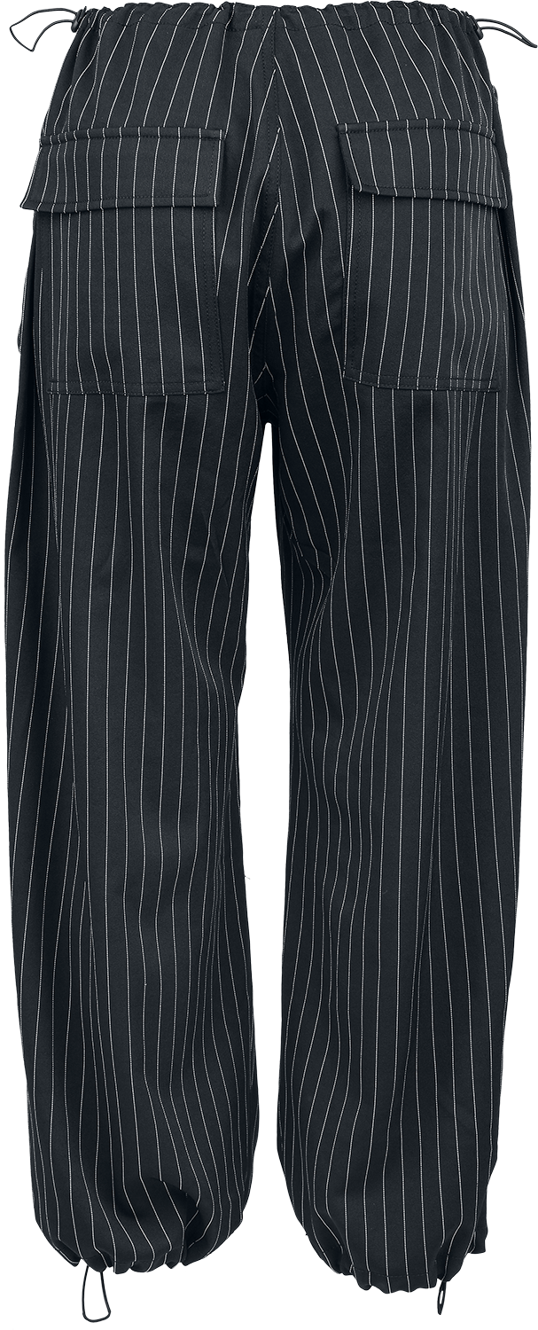 Pantalon en toile  de Banned Alternative - Pantalon Rayé Raven - XS à XXL - pour Femme - noir - Banned Alternative - View 2