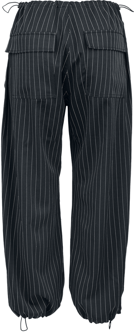 Pantalon en toile  de Banned Alternative - Pantalon Rayé Raven - XS à XXL - pour Femme - noir - Banned Alternative - View 2