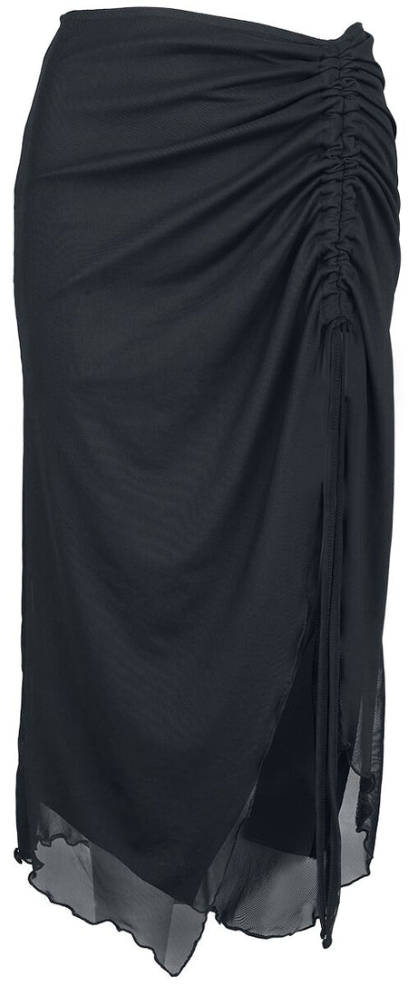 Jupe mi-longue  de Banned Alternative - Jupe Mesh Plissé Umbra - XS à 4XL - pour Femme - noir - Banned Alternative