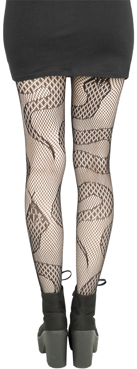 Collant Gothic de Banned Alternative - Collants Résilles Snakes - Standard - pour Femme - noir - Banned Alternative - View 2