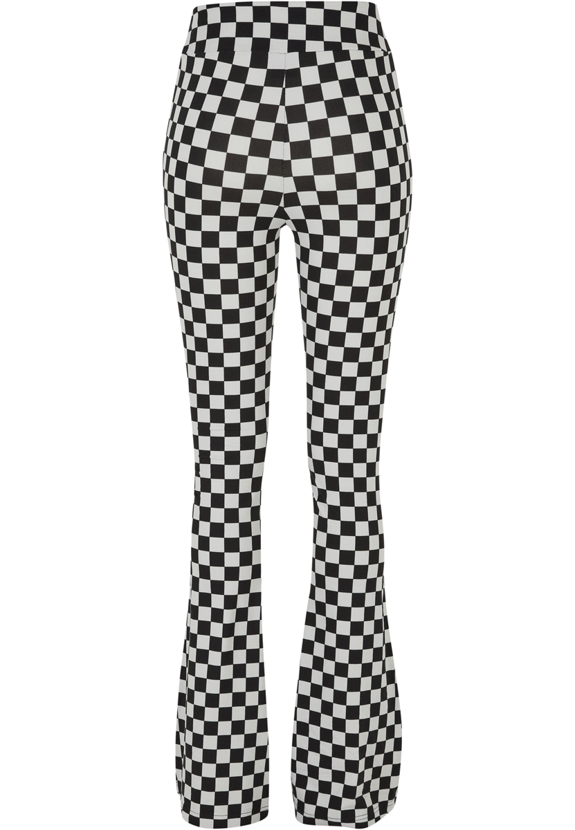 Legging  de Urban Classics - Leggings Évasé à Carreaux - XS à 3XL - pour Femme - noir/blanc - Urban Classics - View 2
