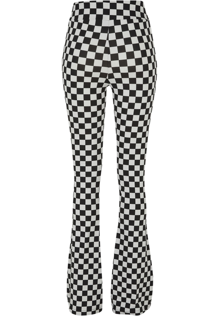 Legging  de Urban Classics - Leggings Évasé à Carreaux - XS à 3XL - pour Femme - noir/blanc - Urban Classics - View 2