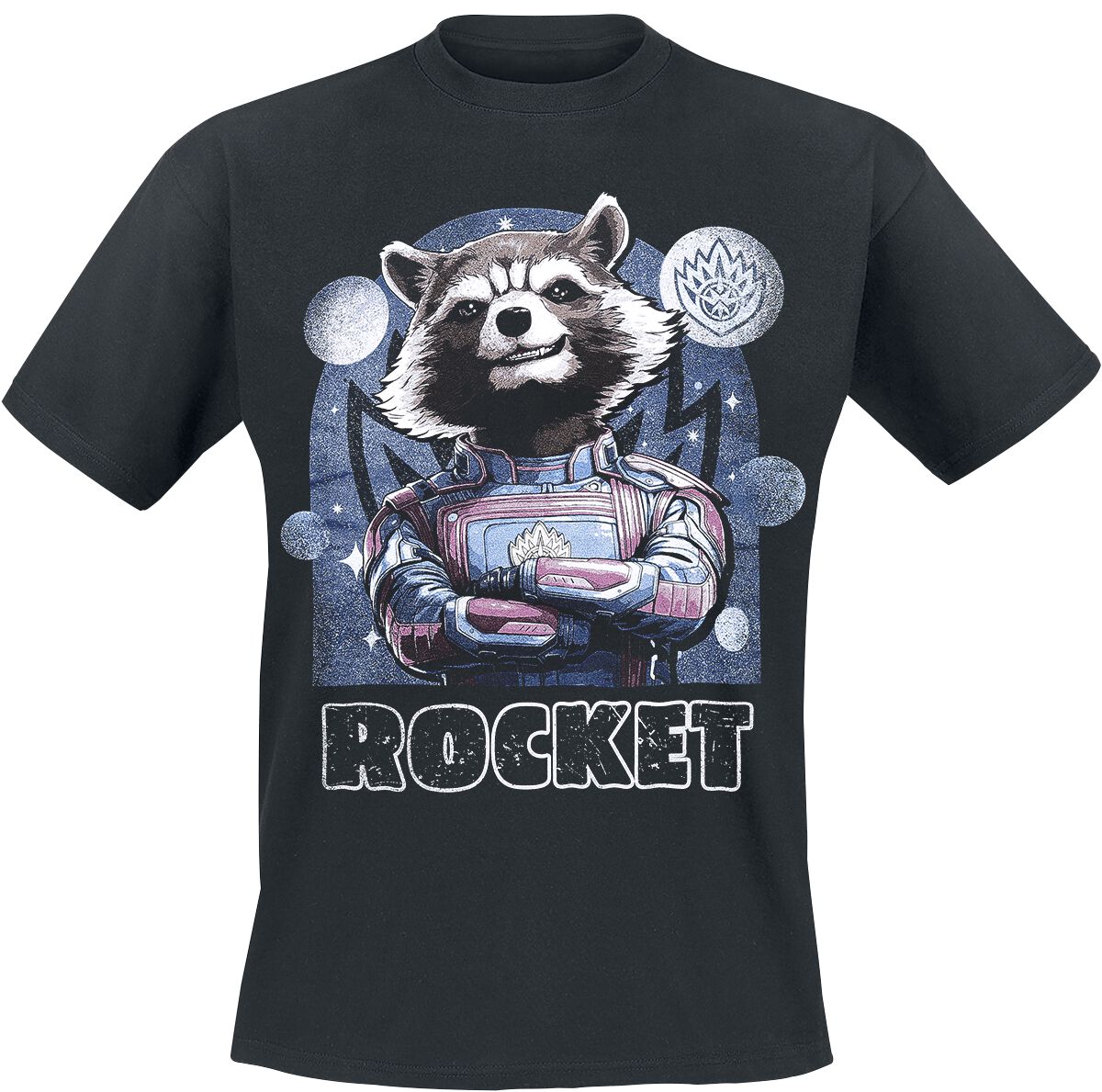 T-Shirt Manches courtes Disney de Les Gardiens De La Galaxie - Les Gardiens de la Galaxie Vol. 3 - Rocket - S à 3XL - pour Homme - noir - Les Gardiens De La Galaxie