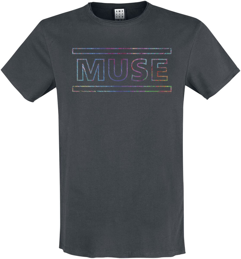 T-Shirt Manches courtes  de Muse - Amplified Collection - Logo - S à 3XL - pour Homme - anthracite - Muse