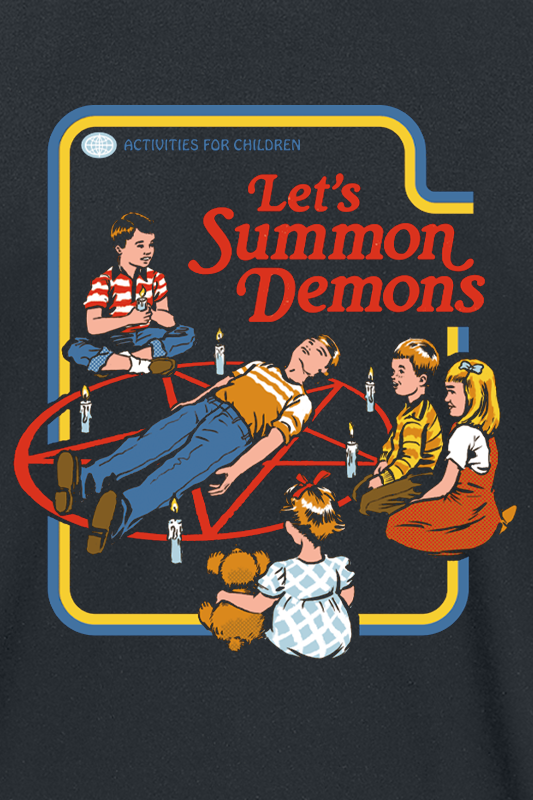 T-Shirt Manches courtes Fun de Steven Rhodes - Let's Summon Demons - S à 4XL - pour Homme - noir - Steven Rhodes - View 2