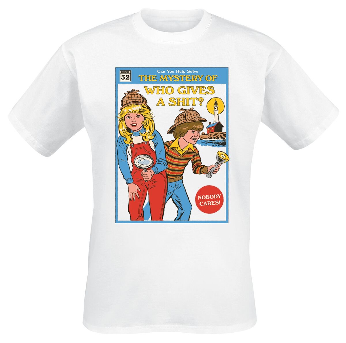 T-Shirt Manches courtes Fun de Steven Rhodes - Who Gives A Shit? - S à 4XL - pour Homme - blanc - Steven Rhodes