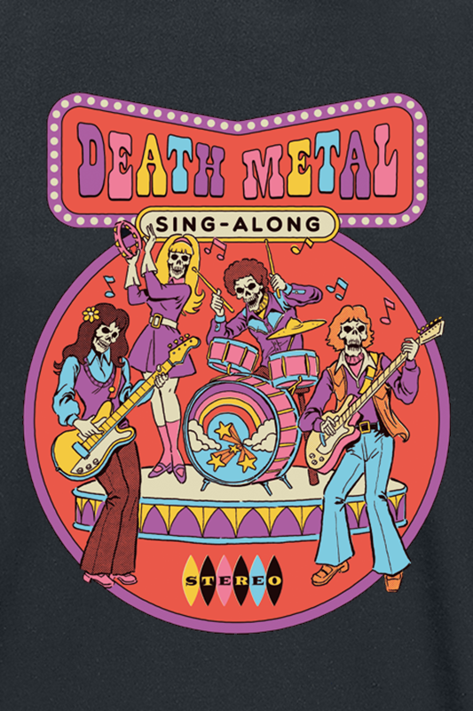 T-Shirt Manches courtes Fun de Steven Rhodes - Death Metal Sing-Along - S à 4XL - pour Homme - noir - Steven Rhodes - View 2