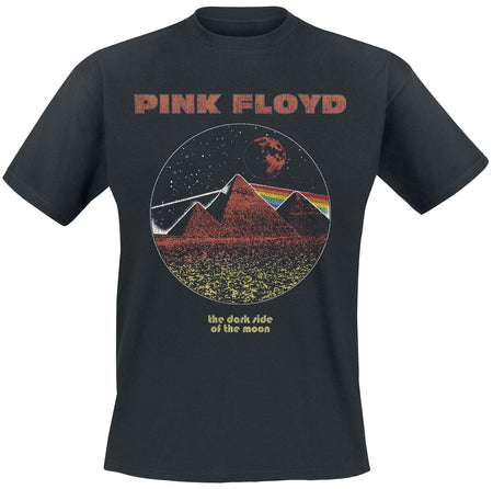 T-Shirt Manches courtes  de Pink Floyd - DSTOM Pyramids Vintage - S à 3XL - pour Homme - noir - Pink Floyd