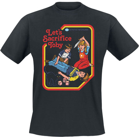 T-Shirt Manches courtes Fun de Steven Rhodes - Let's Sacrafice Toby - S à 4XL - pour Homme - noir - Steven Rhodes