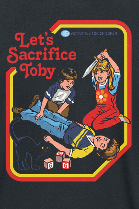 T-Shirt Manches courtes Fun de Steven Rhodes - Let's Sacrafice Toby - S à 4XL - pour Homme - noir - Steven Rhodes - View 2