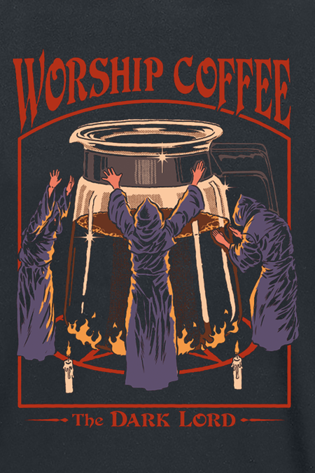 T-Shirt Manches courtes Fun de Steven Rhodes - Worship Coffee - S à 4XL - pour Homme - noir - Steven Rhodes - View 2