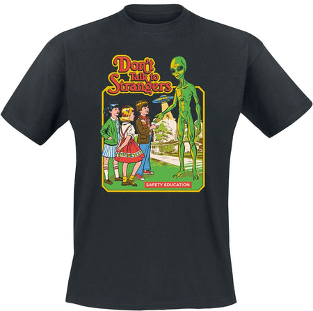 T-Shirt Manches courtes Fun de Steven Rhodes - Don't Talk To Strangers - S à 4XL - pour Homme - noir - Steven Rhodes
