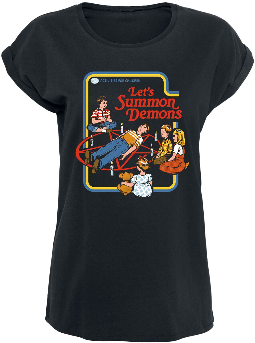 T-Shirt Manches courtes Fun de Steven Rhodes - Let's Summon Demons - S à 5XL - pour Femme - noir - Steven Rhodes