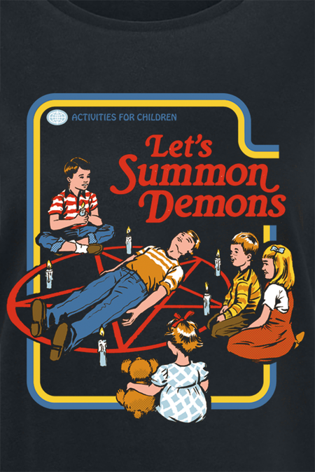 T-Shirt Manches courtes Fun de Steven Rhodes - Let's Summon Demons - S à 5XL - pour Femme - noir - Steven Rhodes - View 2