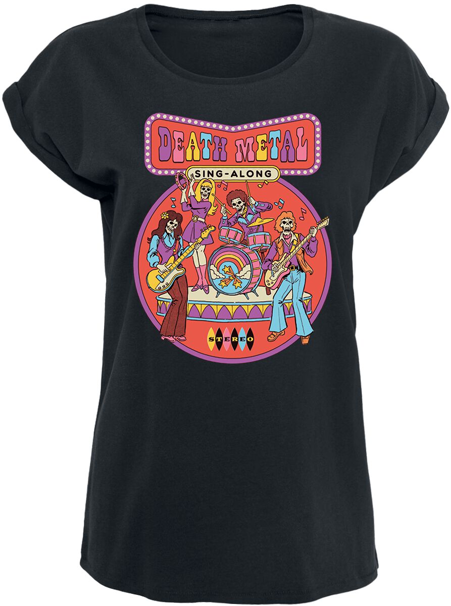 T-Shirt Manches courtes Fun de Steven Rhodes - Death Metal Sing - Along - S à 5XL - pour Femme - noir - Steven Rhodes