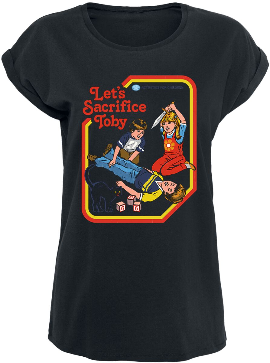 T-Shirt Manches courtes Fun de Steven Rhodes - Let's Sacrafice Toby - M à 5XL - pour Femme - noir - Steven Rhodes