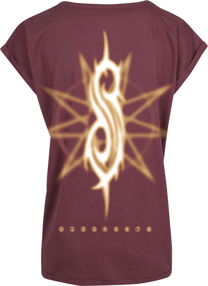 T-Shirt Manches courtes  de Slipknot - Blurry Numbers - XS à 3XL - pour Femme - bordeaux - Slipknot - View 2