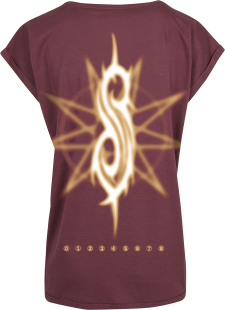 T-Shirt Manches courtes  de Slipknot - Blurry Numbers - XS à 3XL - pour Femme - bordeaux - Slipknot - View 2